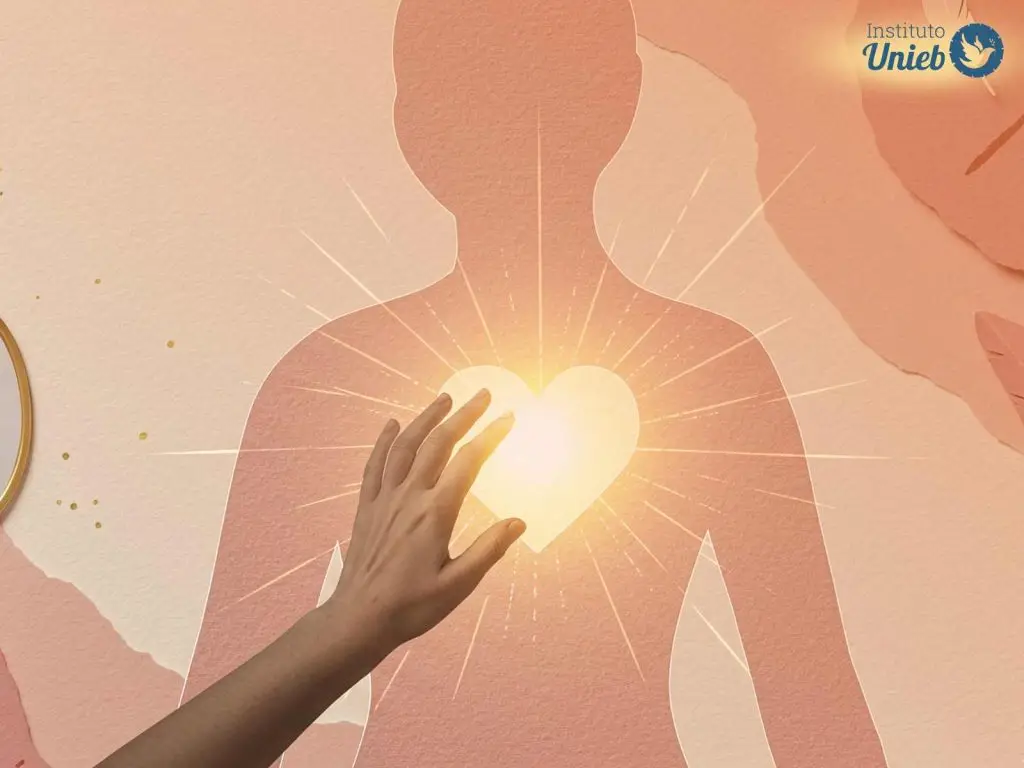 Mão apontando para desejo de uma sombra em tom de rosa do corpo humano com um coração no centro iluminado - Instituto Unieb (Pai de santo Roberson Dariel) - Contato 11 96982-1121 - CEP 14801-040 - Av. Dom Pedro II 562, Centro, Araraquara, SP