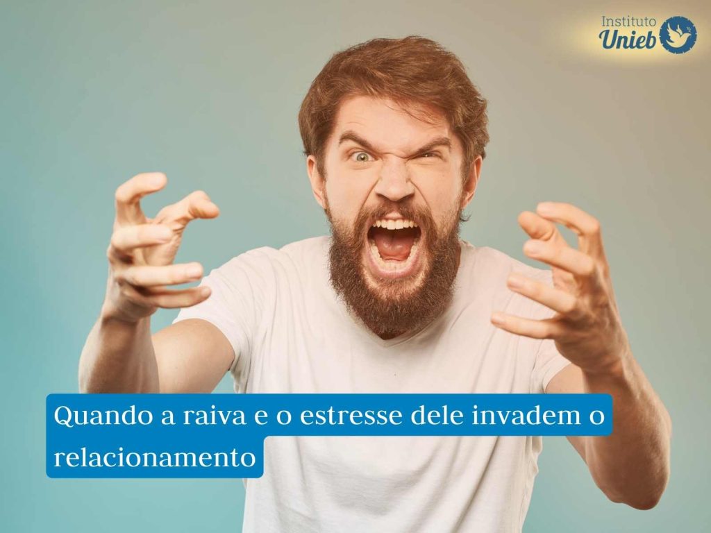 Homem enfurecido simbolizando quando a raiva e o estresse dominam
