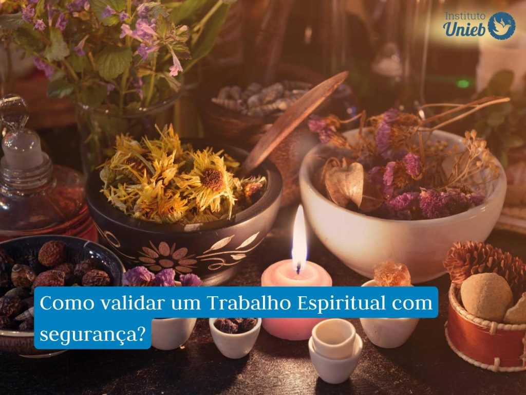 Elementos usados em Trabalhos Espirituais Religiosos representando a dúvida sobre como saber se um Trabalho Espiritual é confiável