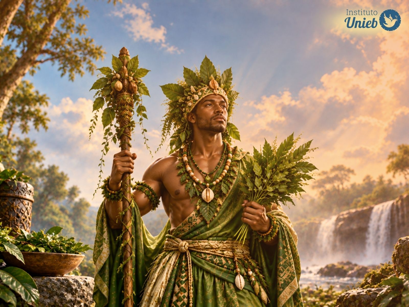 Unieb Imagem representando Ossain, o Orixá também chamado de Senhor das Folhas