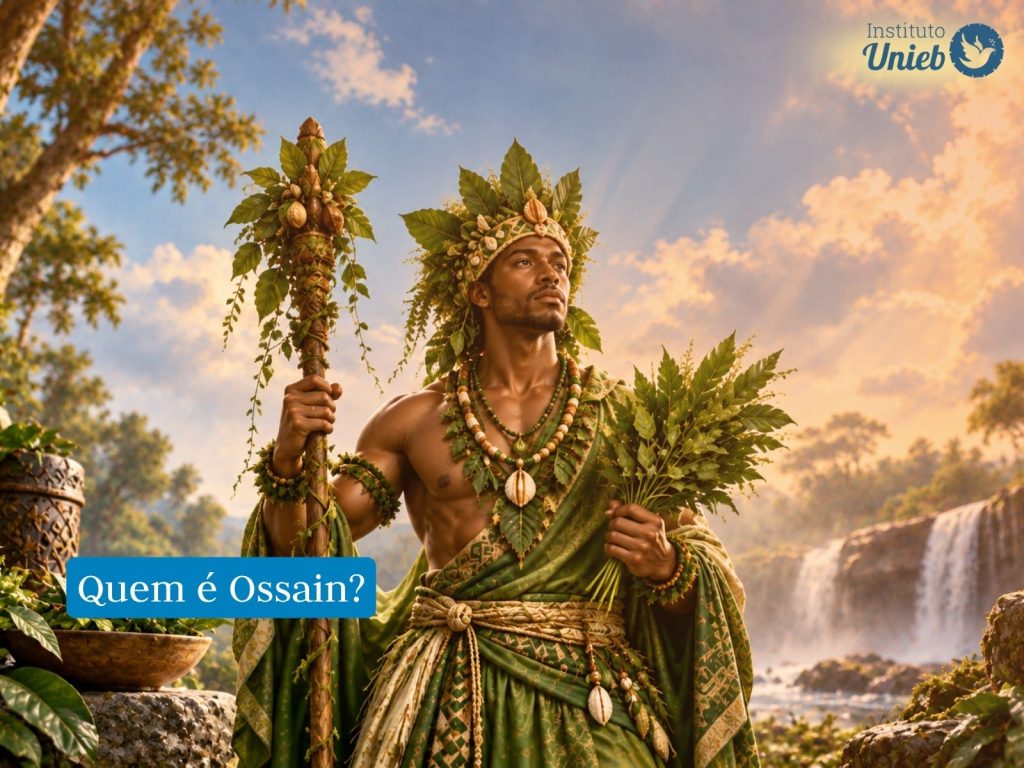 Imagem representando Ossain, o Orixá também chamado de Senhor das Folhas
